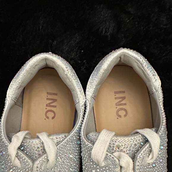 INC International Concepts Glittering Silver Sneakers - Picture 5 of 5